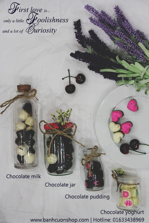 Có 4 loại socola valentine lọ thủy tinh cho bạn tha hồ lựa chọn