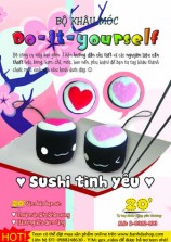 A133 Móc khóa vải nỉ sushi